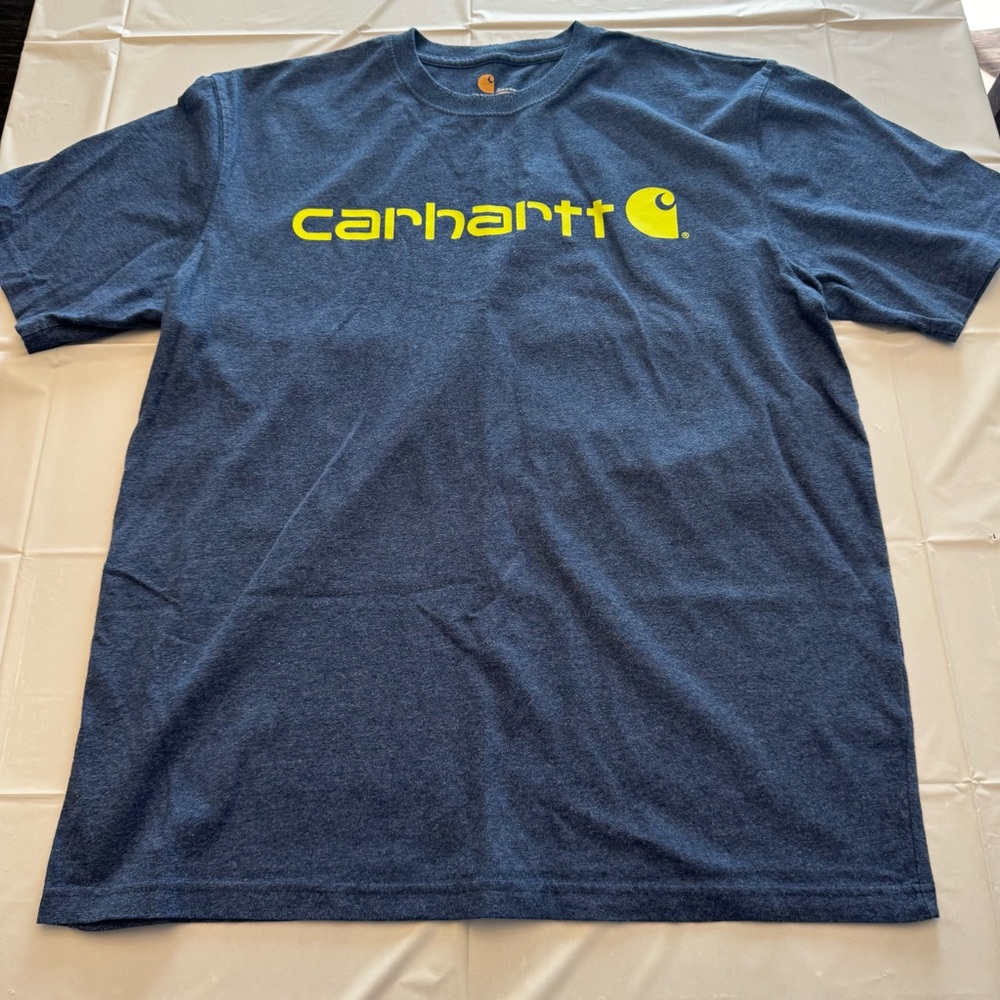 Carhartt Blue Short Sleeve Tee with Bold Logo